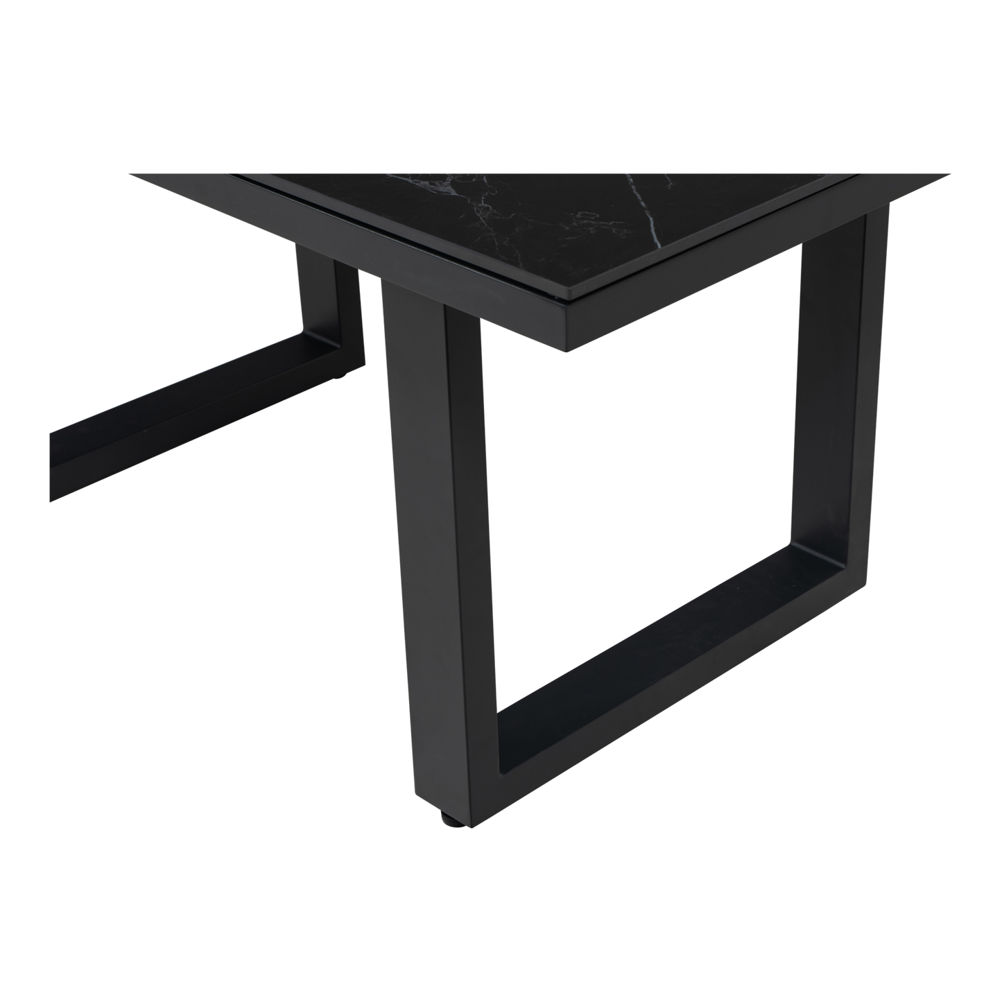 Tuintafel Monte Carlo Negro | 140x80x67 cm | Zwart Marmerlook