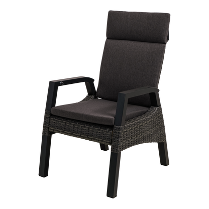 Tuinstoel Treviso | Zwart Wicker