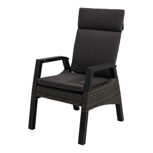 Tuinstoel Treviso | Zwart Wicker