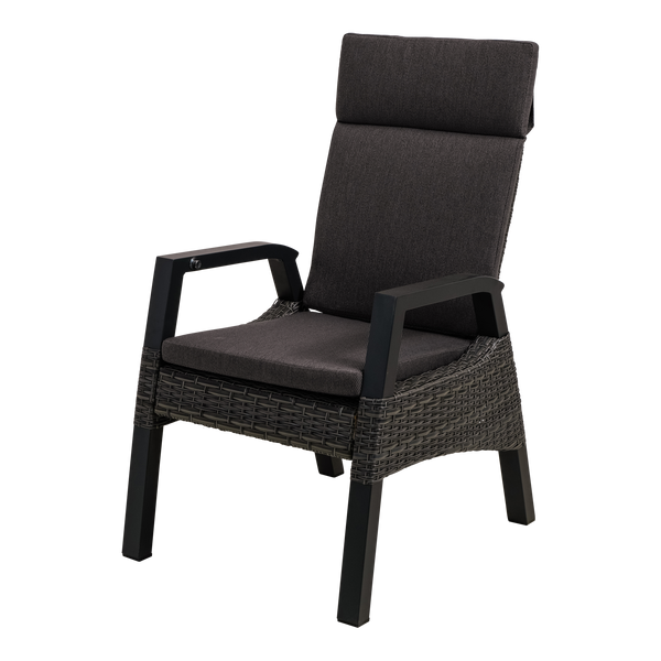 Tuinstoel Treviso | Zwart Wicker