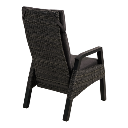 Tuinstoel Treviso | Zwart Wicker