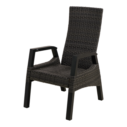 Tuinstoel Treviso | Zwart Wicker
