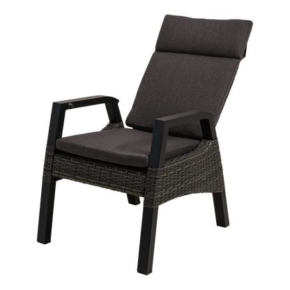 Tuinstoel Treviso | Zwart Wicker