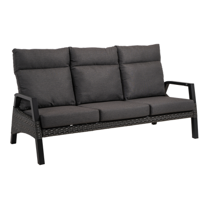 Loungebank Treviso | Zwart Wicker