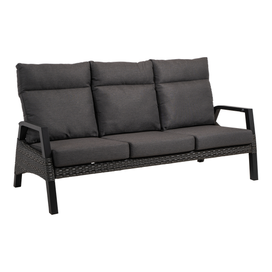 Loungebank Treviso | Zwart Wicker