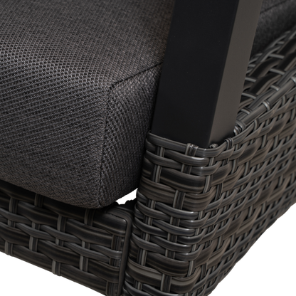 Loungebank Treviso | Zwart Wicker