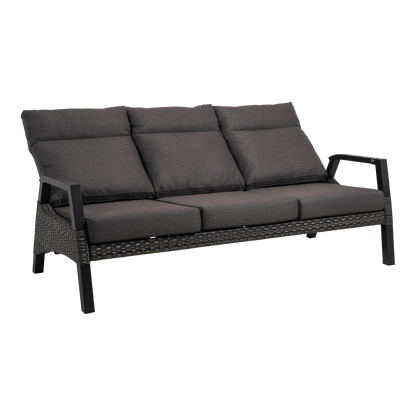 Loungebank Treviso | Zwart Wicker