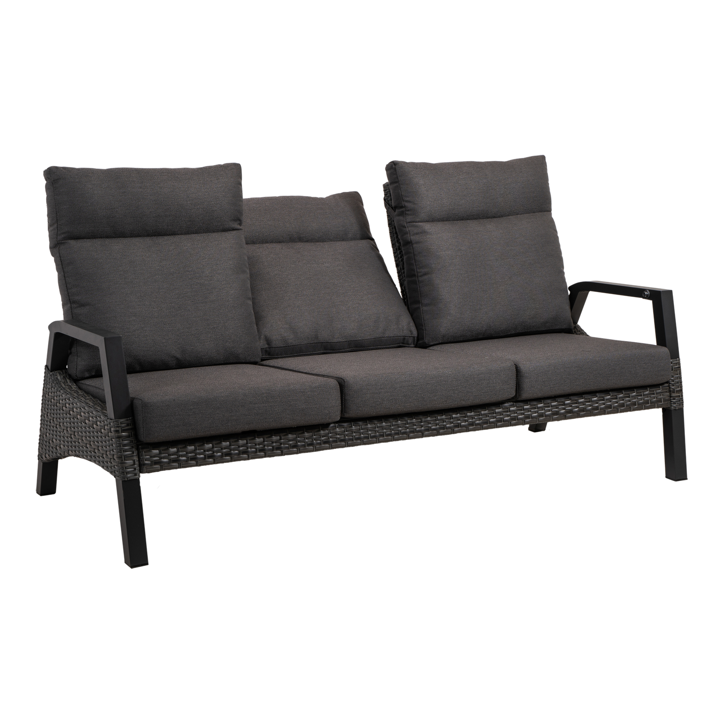 Loungebank Treviso | Zwart Wicker