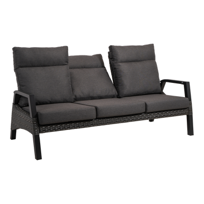 Loungebank Treviso | Zwart Wicker