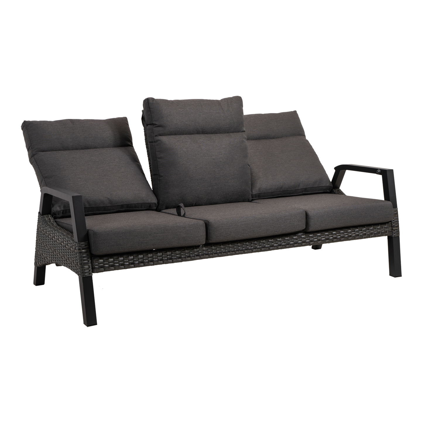 Loungebank Treviso | Zwart Wicker