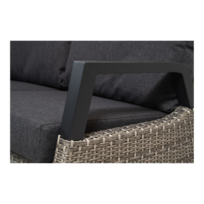 Lounge hoekset Treviso | Grijs Wicker