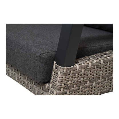 Lounge hoekset Treviso | Grijs Wicker