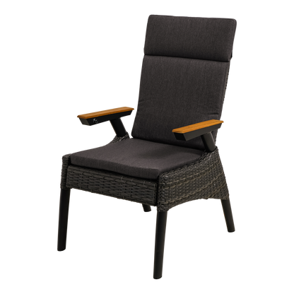 Tuinstoel Florence | Zwart Wicker