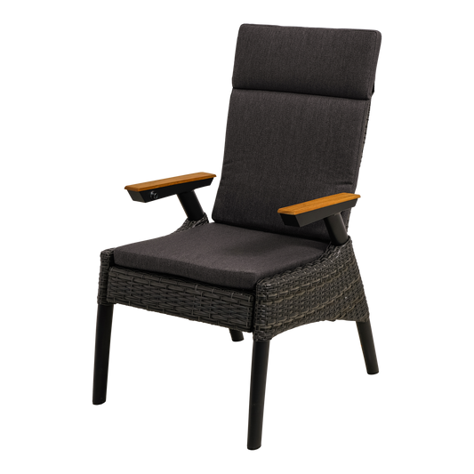 Tuinstoel Florence | Zwart Wicker