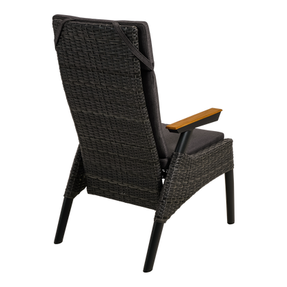 Tuinstoel Florence | Zwart Wicker