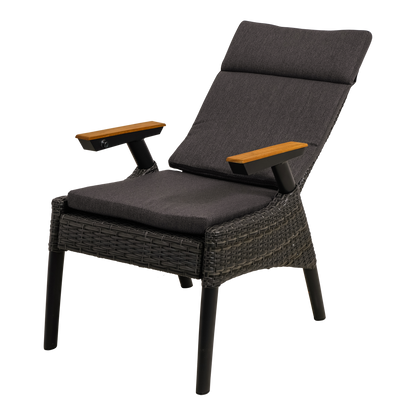 Tuinstoel Florence | Zwart Wicker