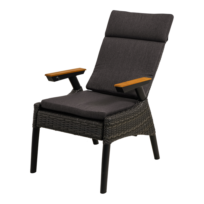 Tuinstoel Florence | Zwart Wicker