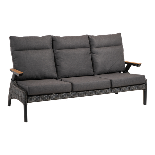 Loungebank Florence | Antraciet Wicker