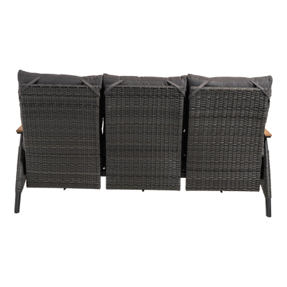 Loungebank Florence | Antraciet Wicker