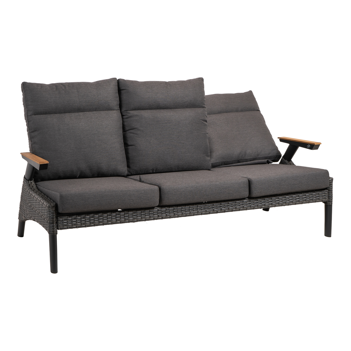 Loungebank Florence | Antraciet Wicker