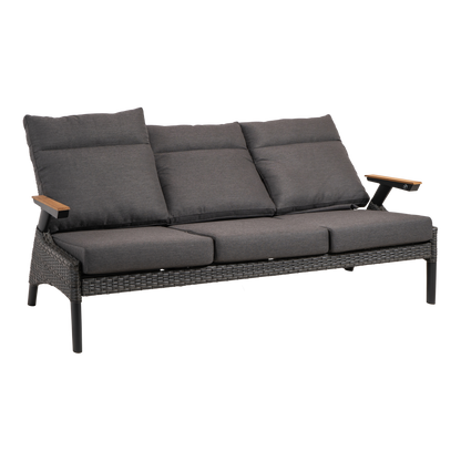Loungebank Florence | Antraciet Wicker