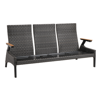 Loungebank Florence | Antraciet Wicker