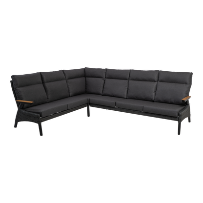 Lounge hoekset Florence | Grijs Wicker