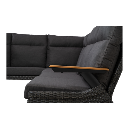 Lounge hoekset Florence | Grijs Wicker