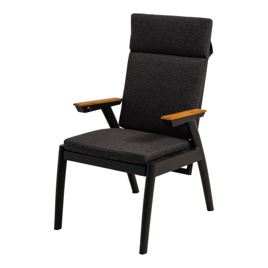 Tuinstoel Florence | Zwart Aluminium