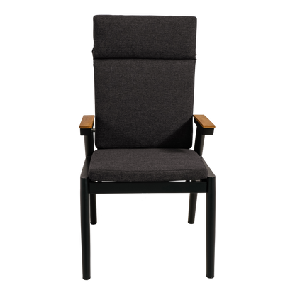 Tuinstoel Florence | Zwart Aluminium