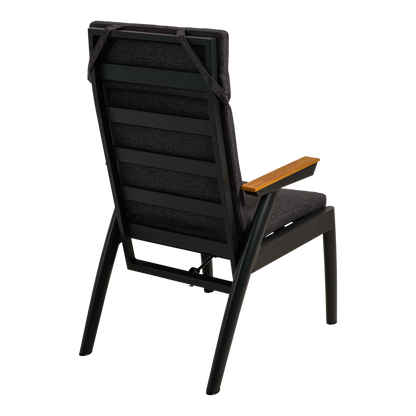 Tuinstoel Florence | Zwart Aluminium