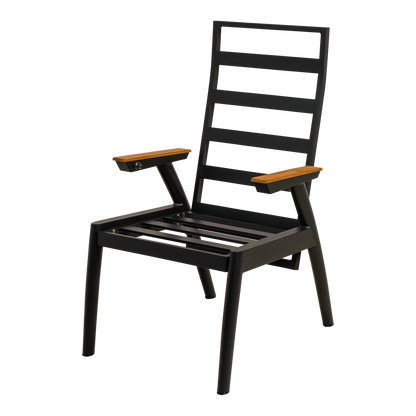 Tuinstoel Florence | Zwart Aluminium