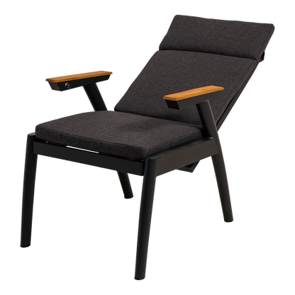 Tuinstoel Florence | Zwart Aluminium