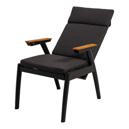 Tuinstoel Florence | Zwart Aluminium