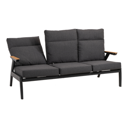 Loungebank Florence | Antraciet Aluminium