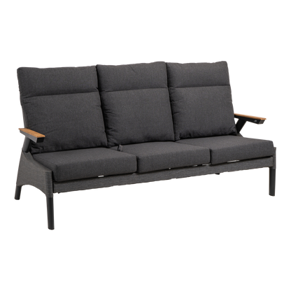 Loungebank Florence | Antraciet Textiel