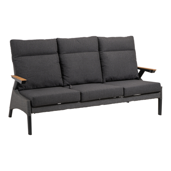 Loungebank Florence | Antraciet Textiel