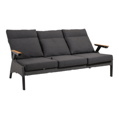 Loungebank Florence | Antraciet Textiel