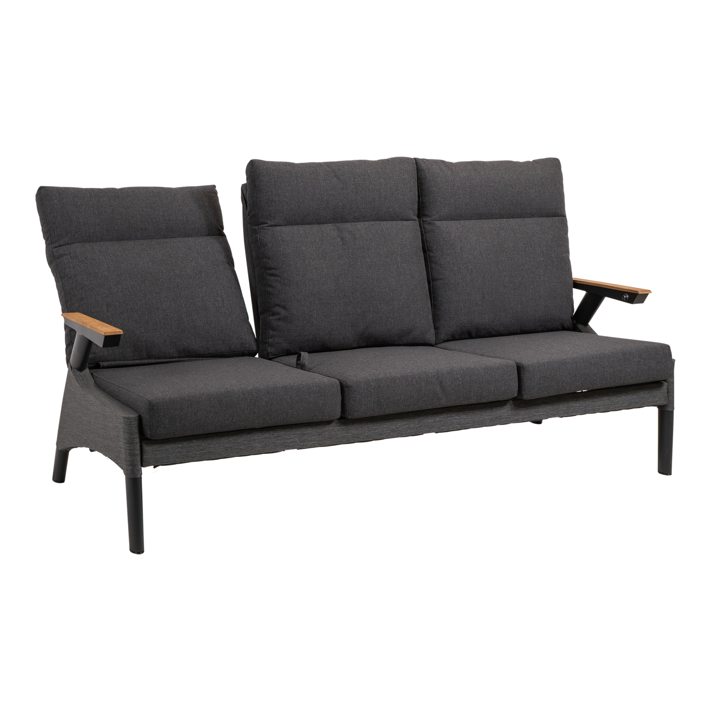 Loungebank Florence | Antraciet Textiel