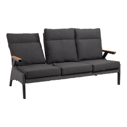 Loungebank Florence | Antraciet Textiel