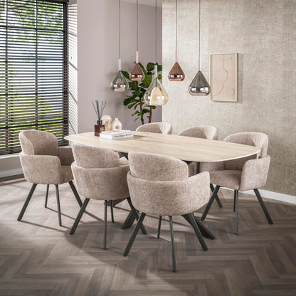 Eetkamerstoel Aris | Stof Hoven Zand