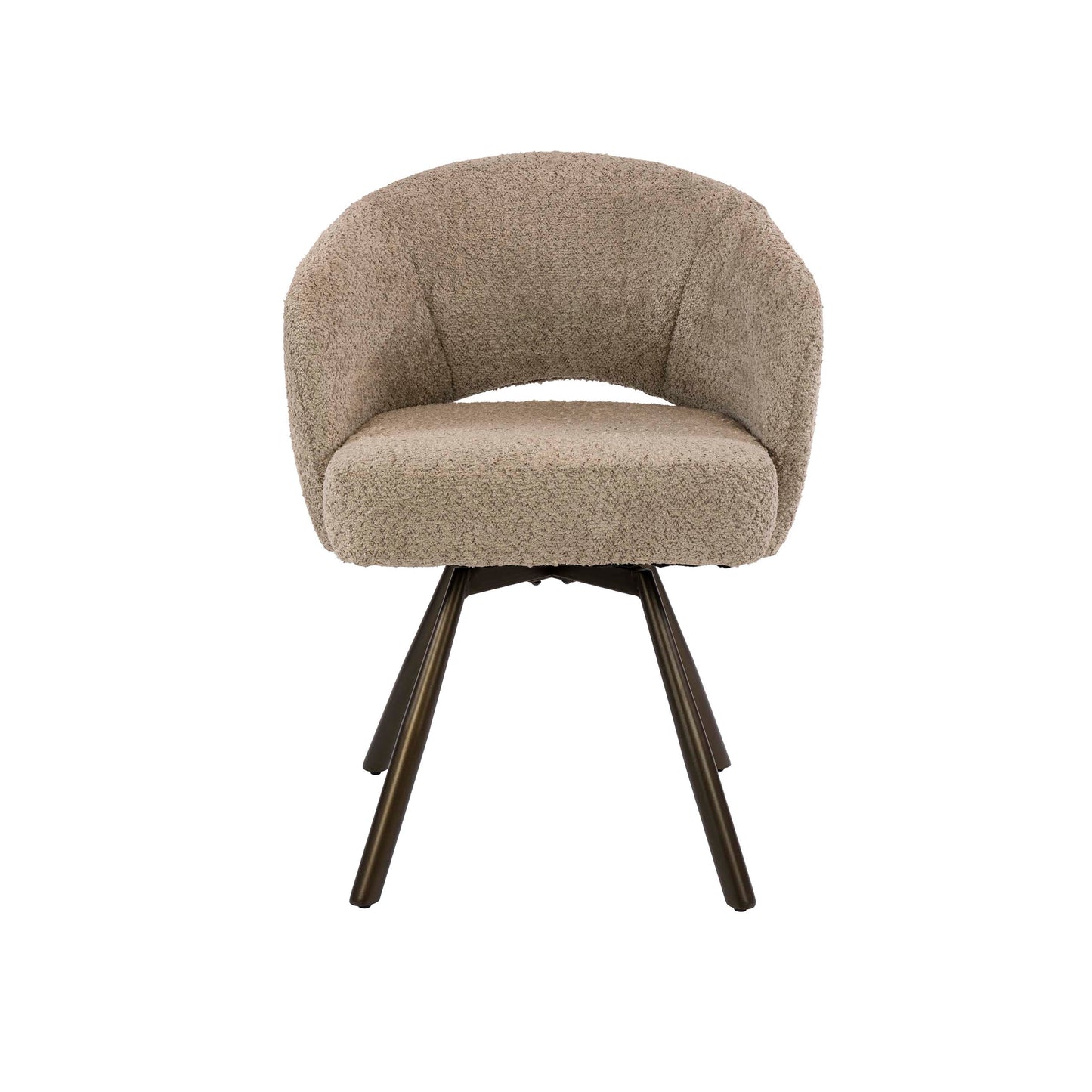 Eetkamerstoel Salon | Stof Bouclé | Bruin