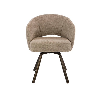Eetkamerstoel Salon | Stof Bouclé | Bruin