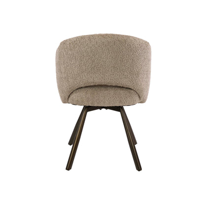 Eetkamerstoel Salon | Stof Bouclé | Bruin