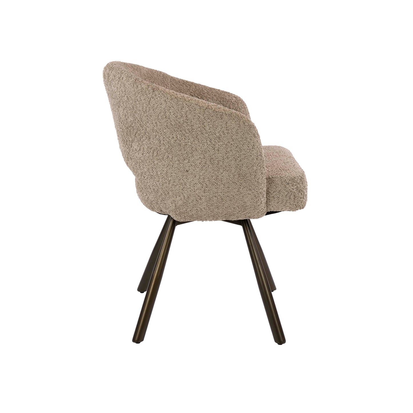 Eetkamerstoel Salon | Stof Bouclé | Bruin