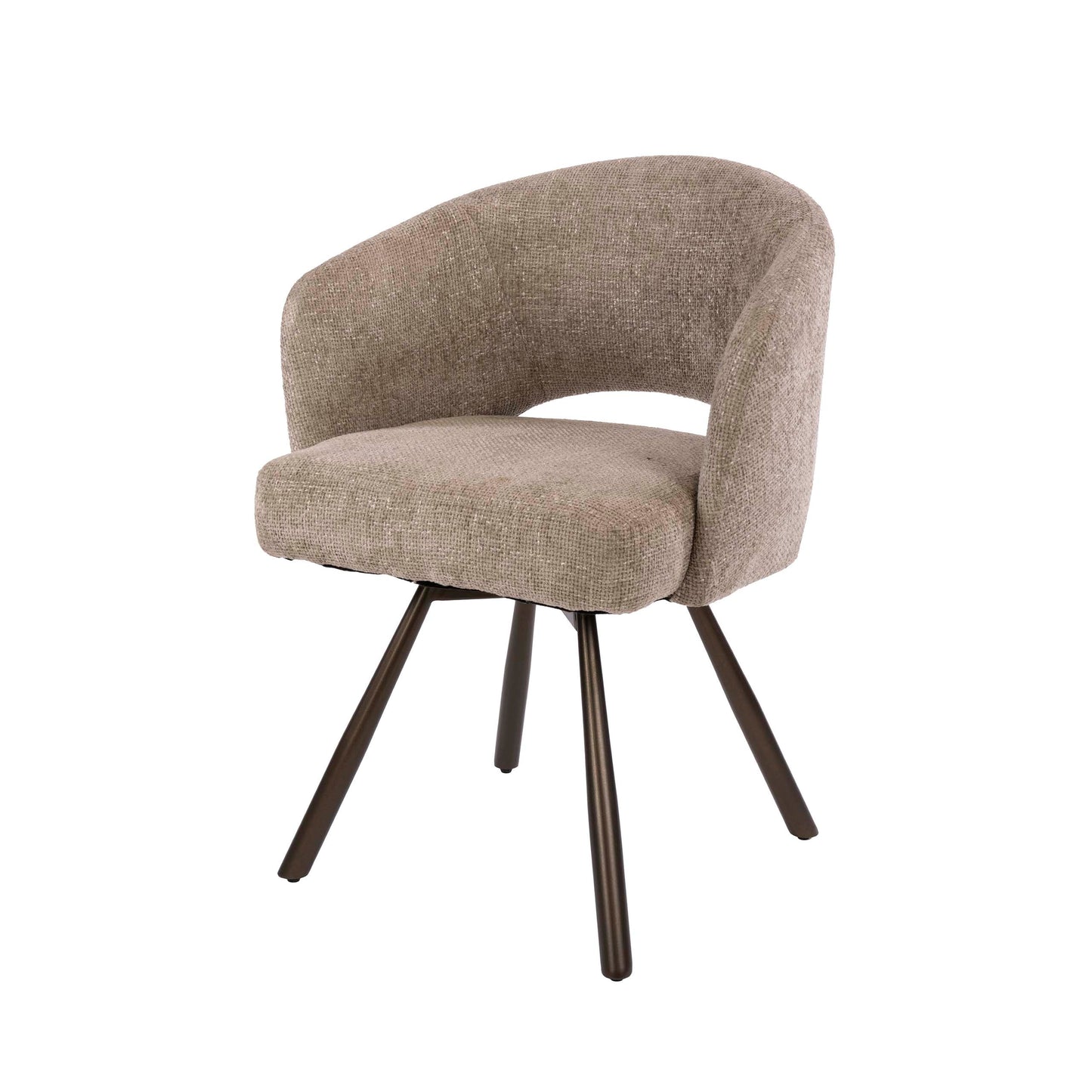 Eetkamerstoel Salon | Stof | Bruin