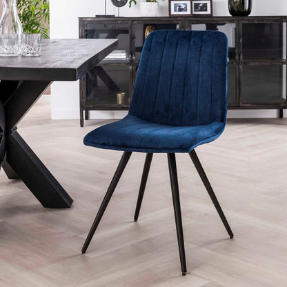Eetkamerstoel Stitch | Blauw Velvet