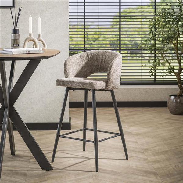 Barkruk Salon | Beige Stof