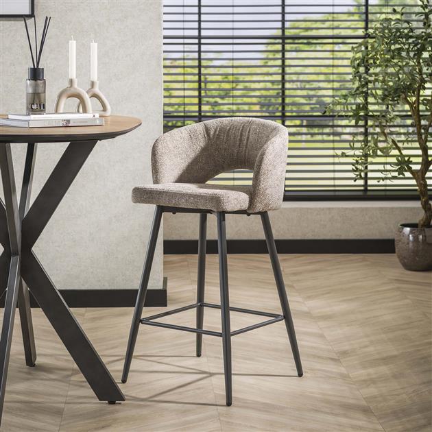 Barkruk Salon | Beige Stof