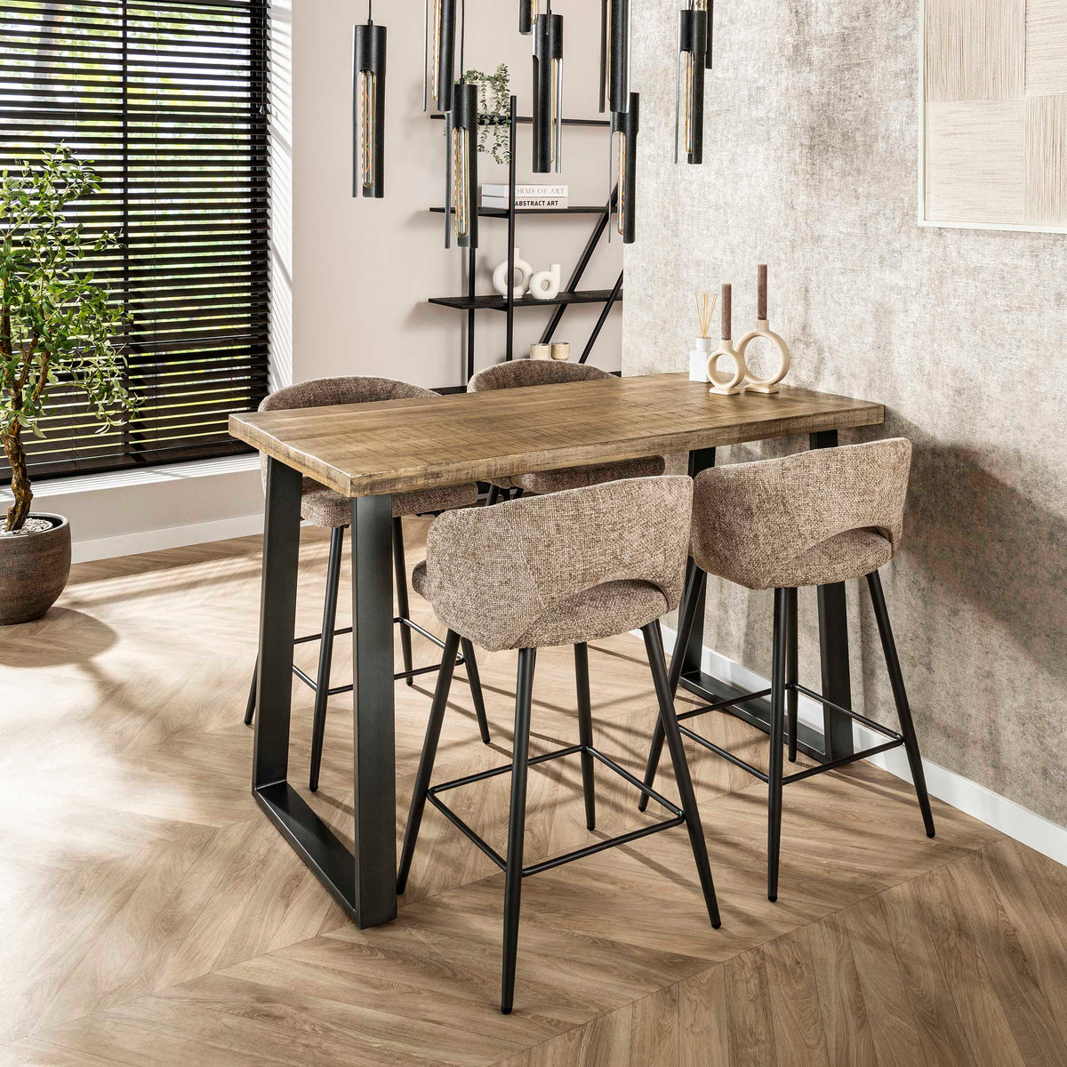 Barkruk Salon | Beige Stof